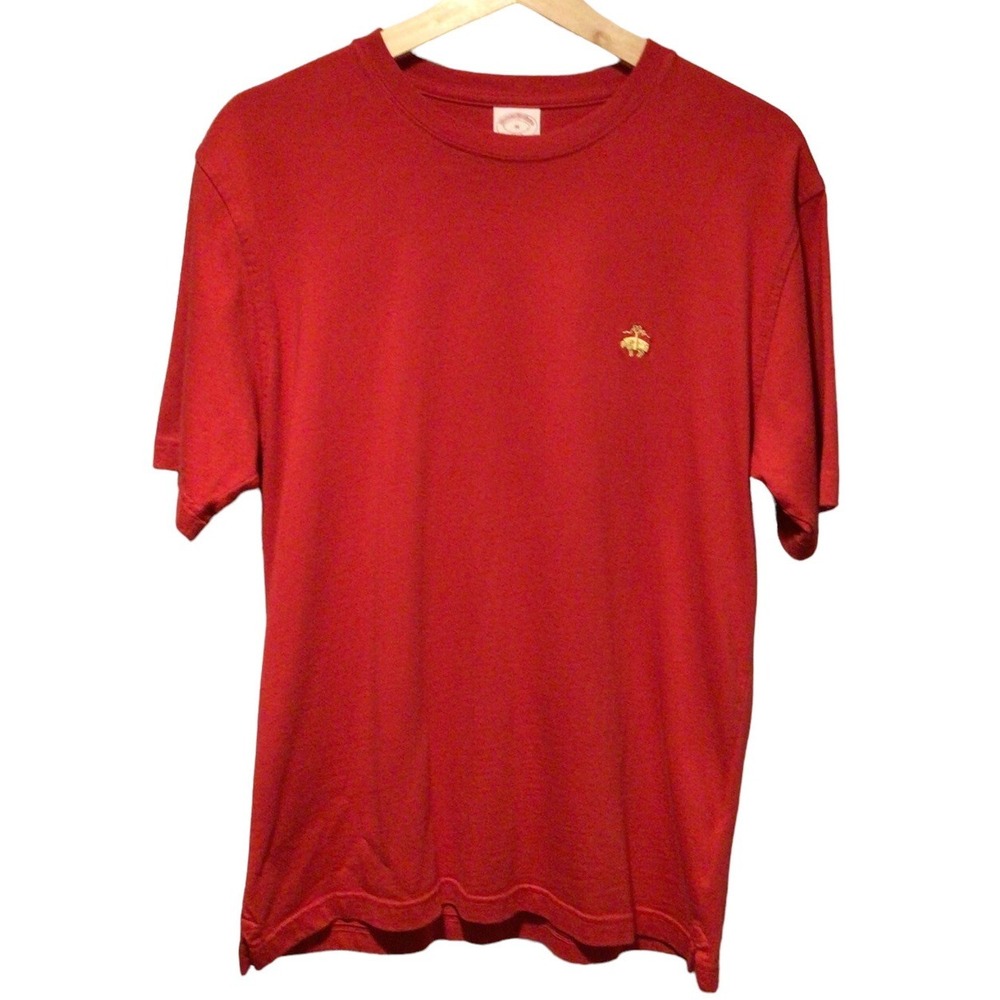 Brooks Brothers Men's 1818 Red T-Shirt w/Logo Sz Medium Short Sleeve 100% Cotton